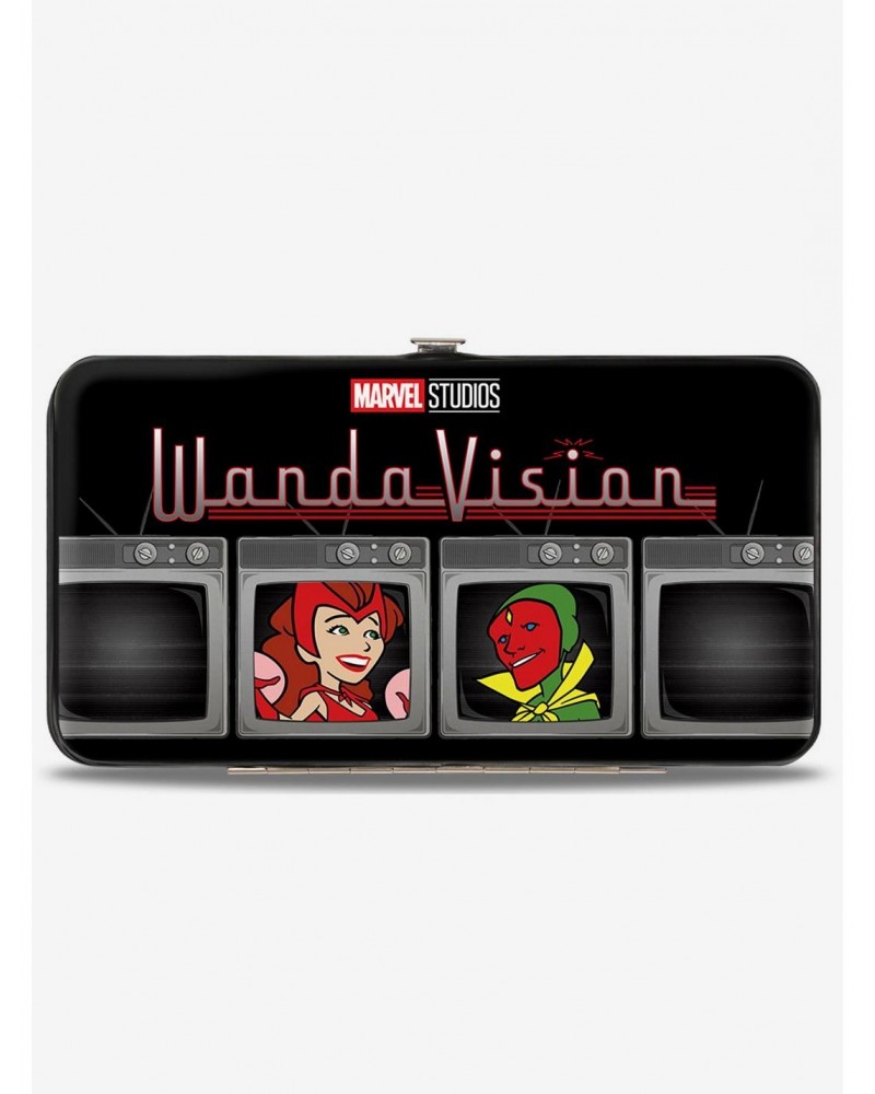 Marvel Wandavision Cartoon Scarlet Witch And Vision Television Hinge Wallet $8.47 Wallets