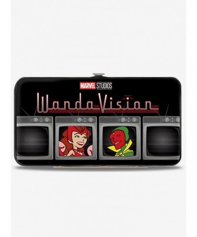 Marvel Wandavision Cartoon Scarlet Witch And Vision Television Hinge Wallet $8.47 Wallets