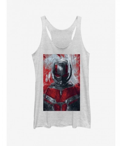 Marvel Avengers: Endgame Ant-Man Painted Girls White Heathered Tank Top $9.74 Tops