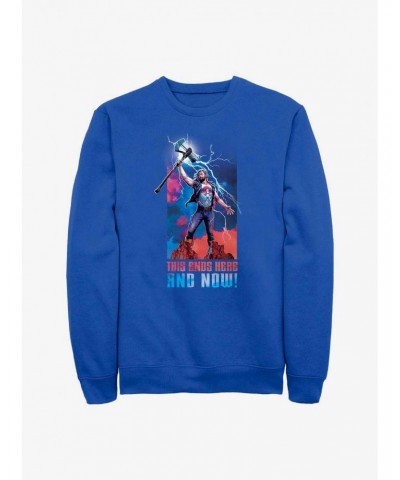 Marvel Thor: Love and Thunder Ends Here and Now Sweatshirt $8.86 Sweatshirts