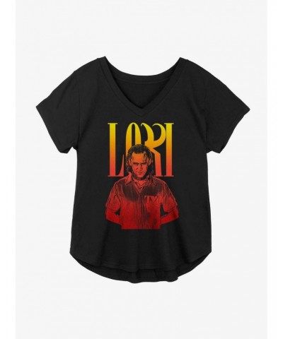 Marvel Loki Fierce Title Pose Girls Plus Size T-Shirt $9.25 T-Shirts