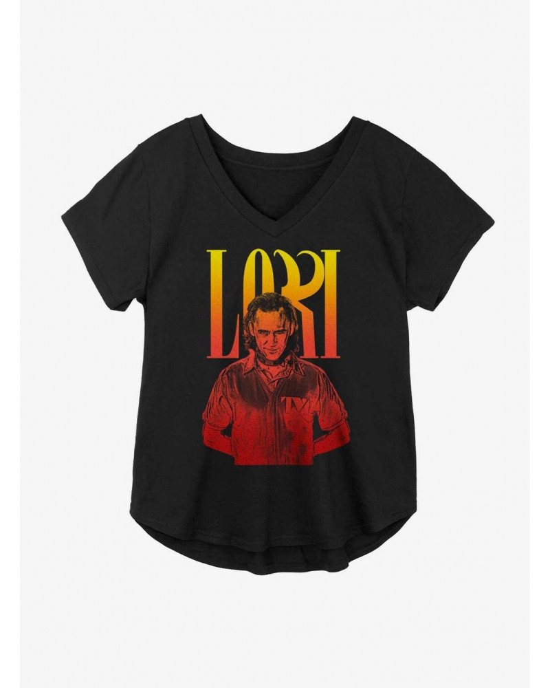 Marvel Loki Fierce Title Pose Girls Plus Size T-Shirt $9.25 T-Shirts